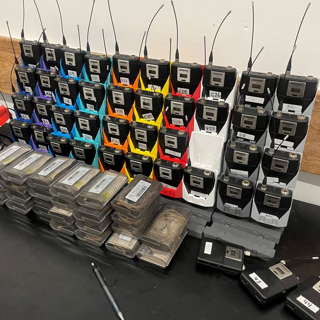packBase deployed at Cairns Performing Arts Center — touring wireless gear organization