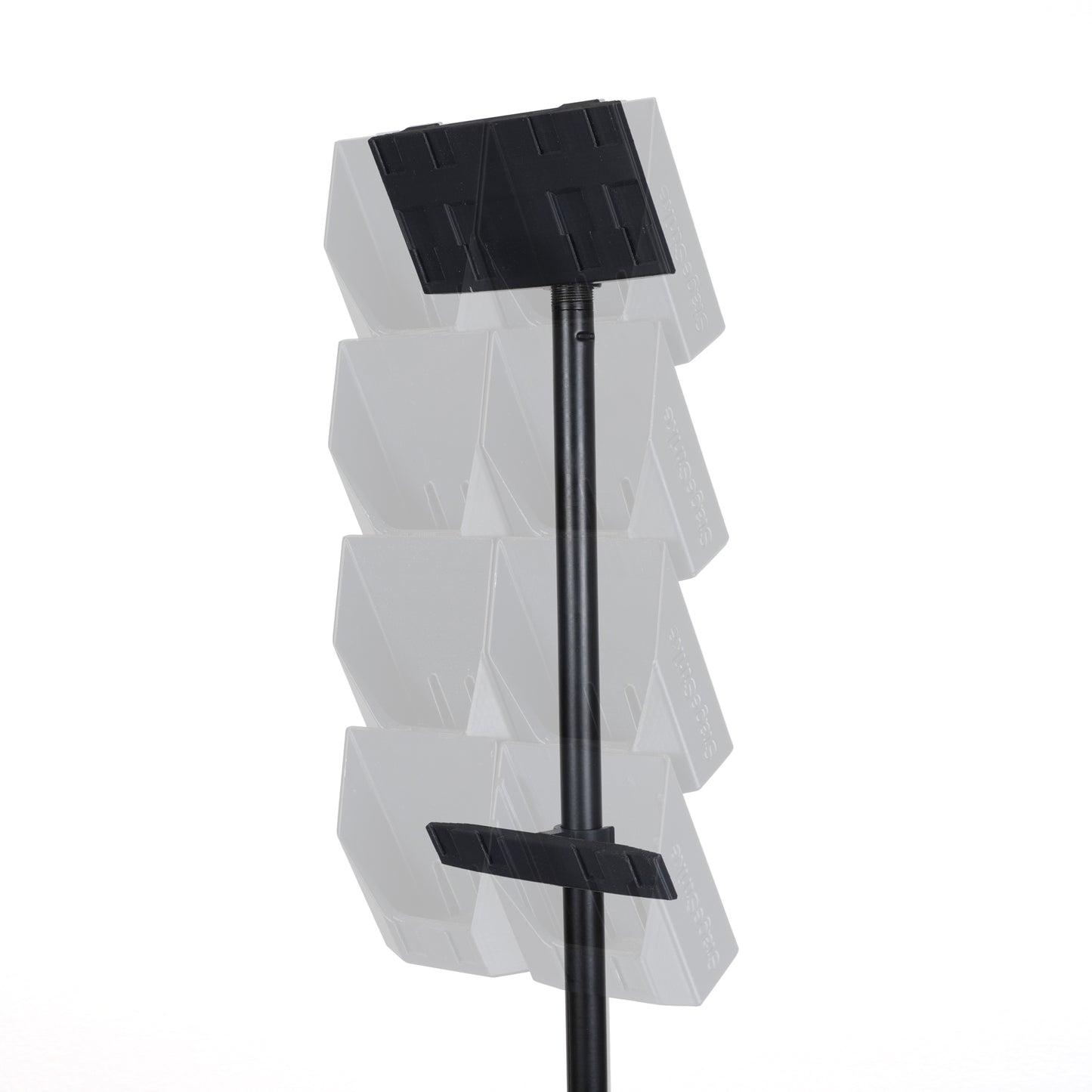 packHolder(8) with packTotem doubleClip and wireless bodypacks — transparent background