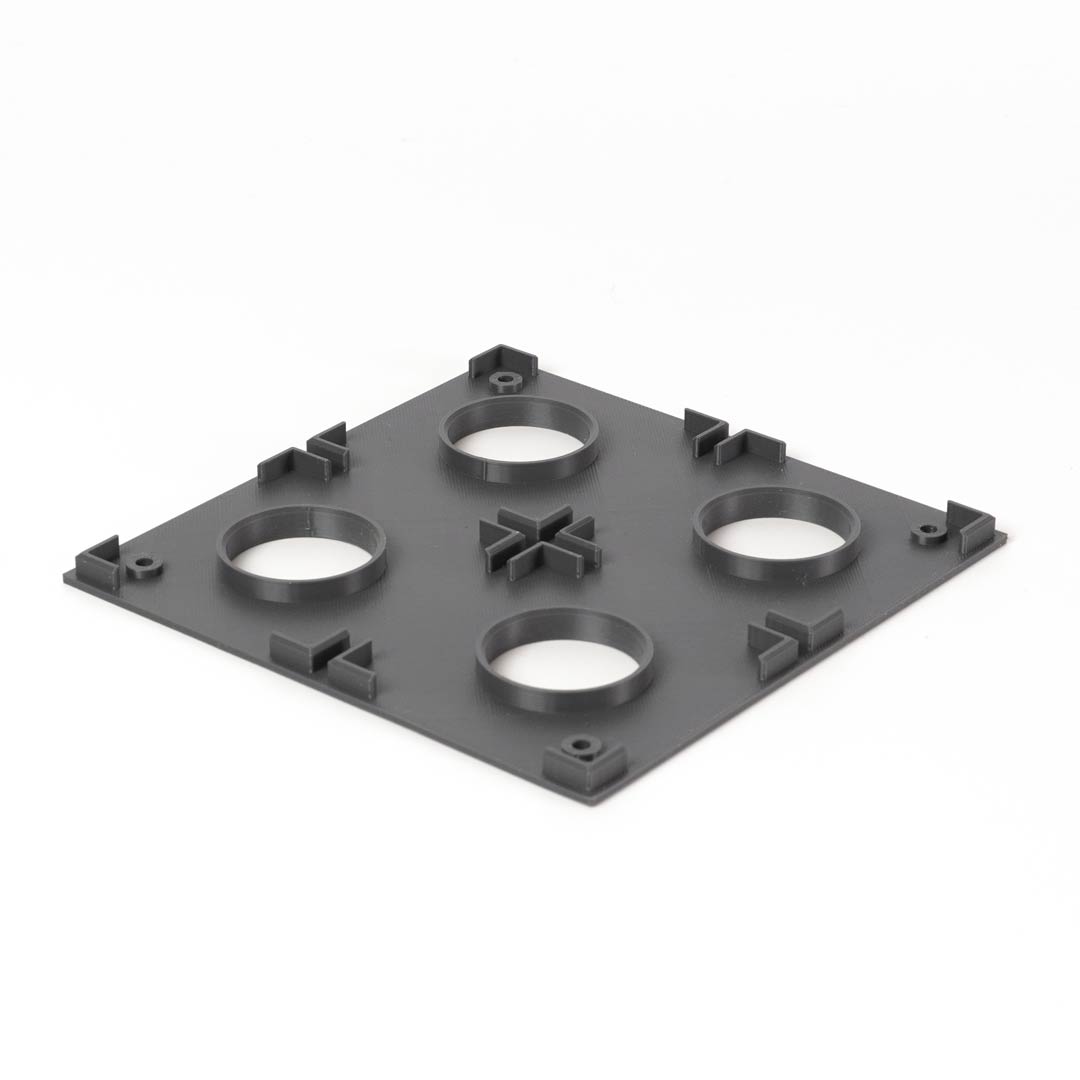 qbTray 2x2 layout — miQb wireless mic management tray, alternate configuration