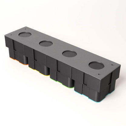 qbTray 4x1 configuration — miQb management tray for live audio production