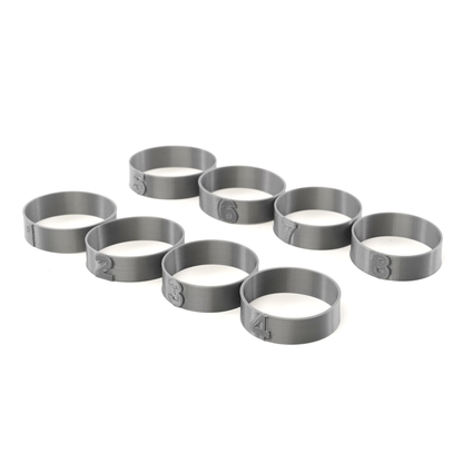 micRing(8) numbered — wireless mic identification rings with numbers 1–8 for live audio