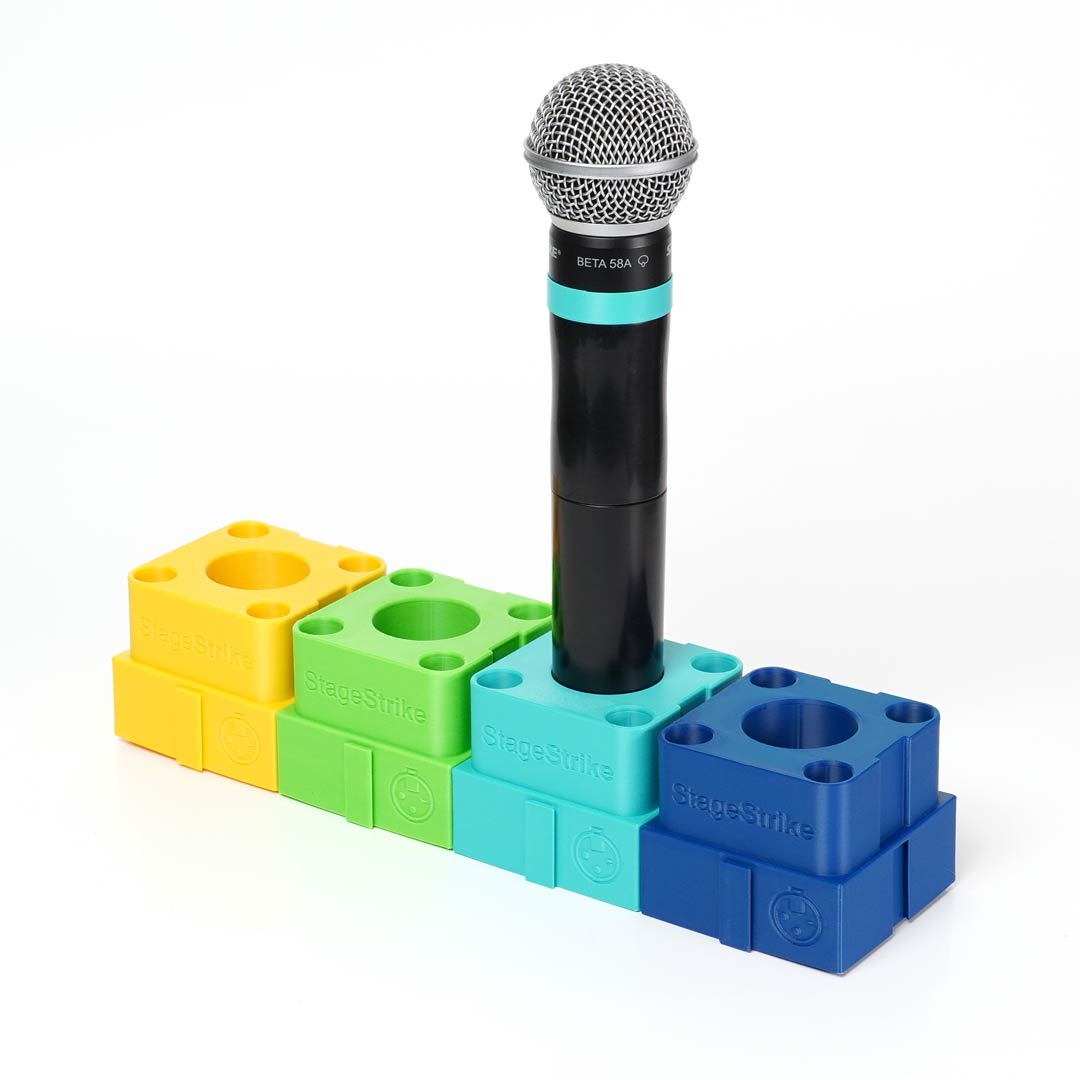 miQb(4) full color — blue color-coded wireless mic organization