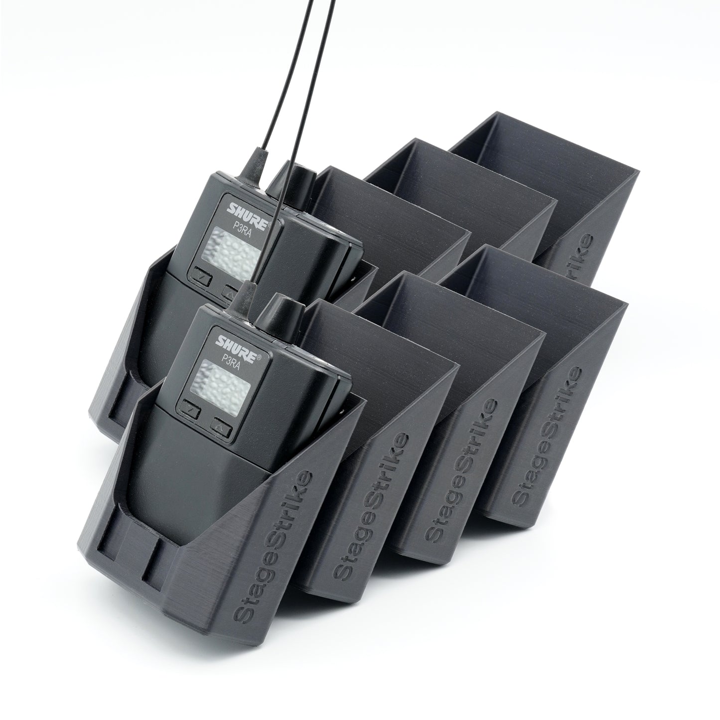 packHolder(8) — 8-slot bodypack organizer, stacked view