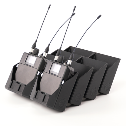 packHolder XL(8) — extra-large 8-slot wireless bodypack organizer for oversized transmitters
