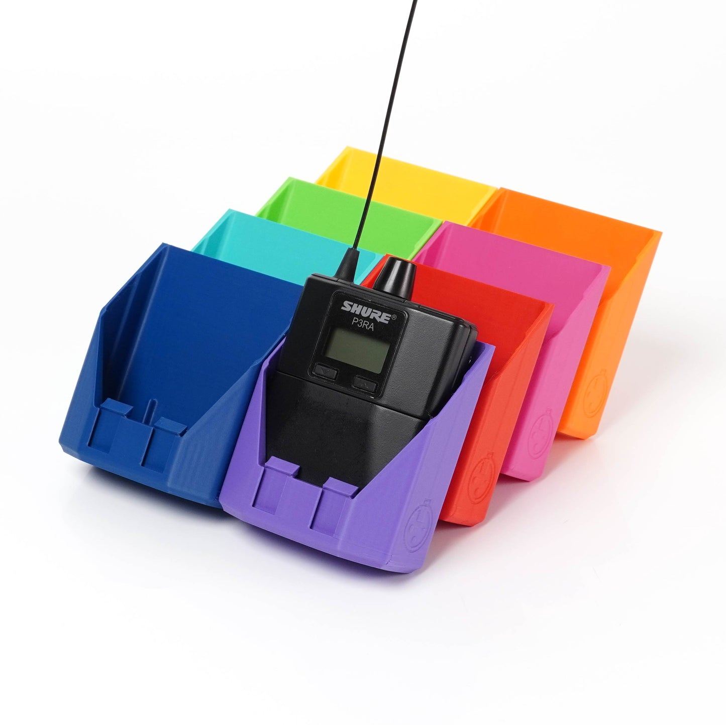 packHolder(8) full color — color-coded wireless bodypack organization
