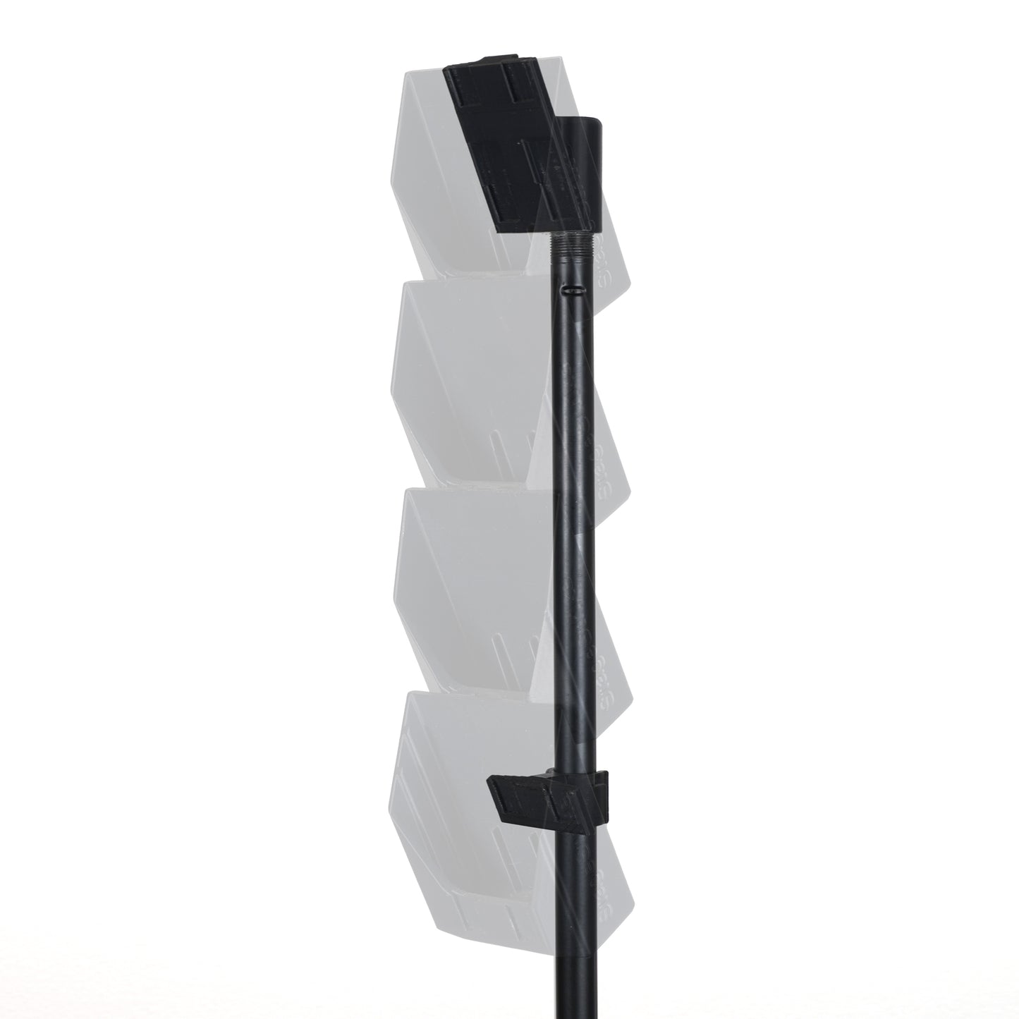 packHolder(4) with packTotem clip and wireless bodypacks — transparent background