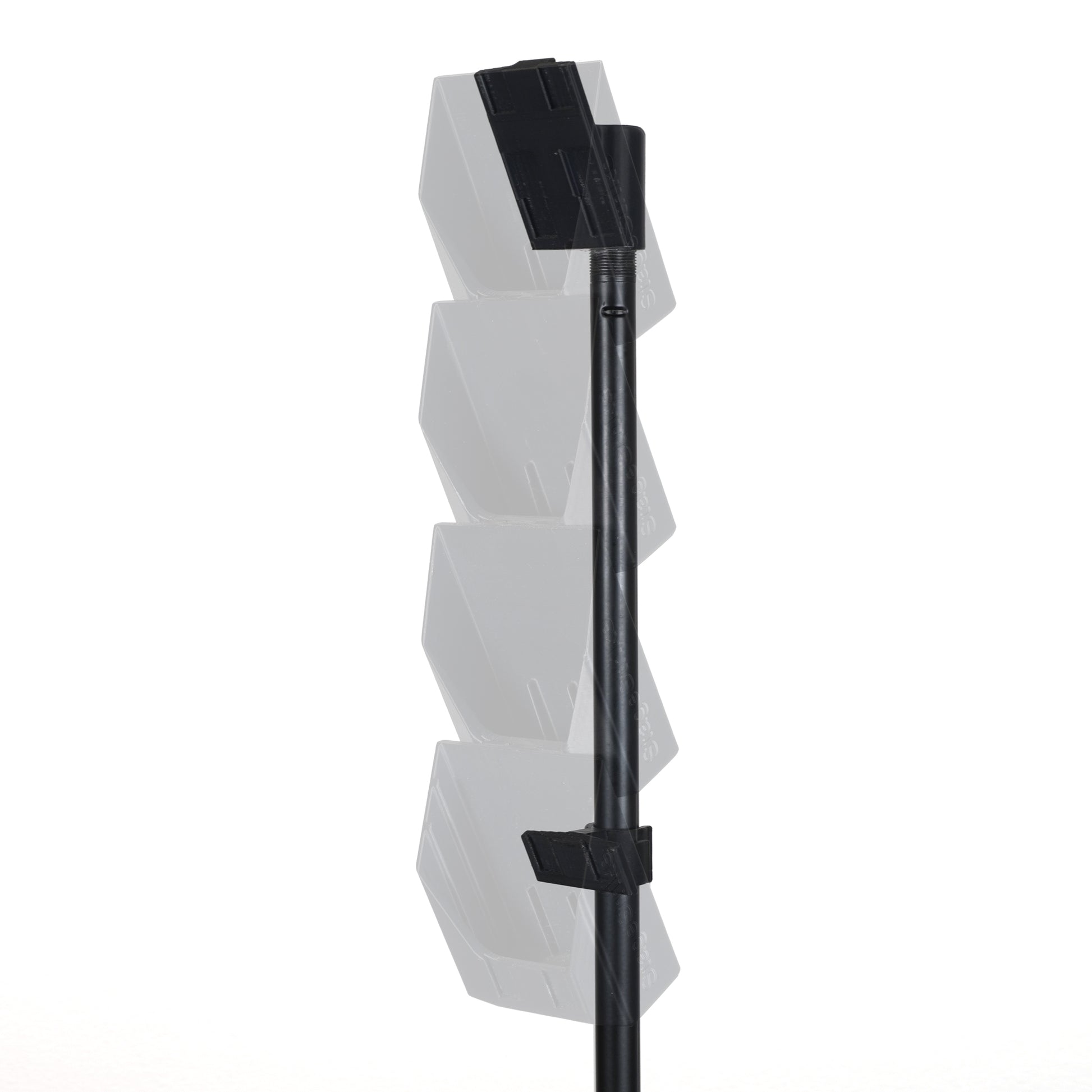 packHolder(4) with packTotem clip and wireless bodypacks — transparent background