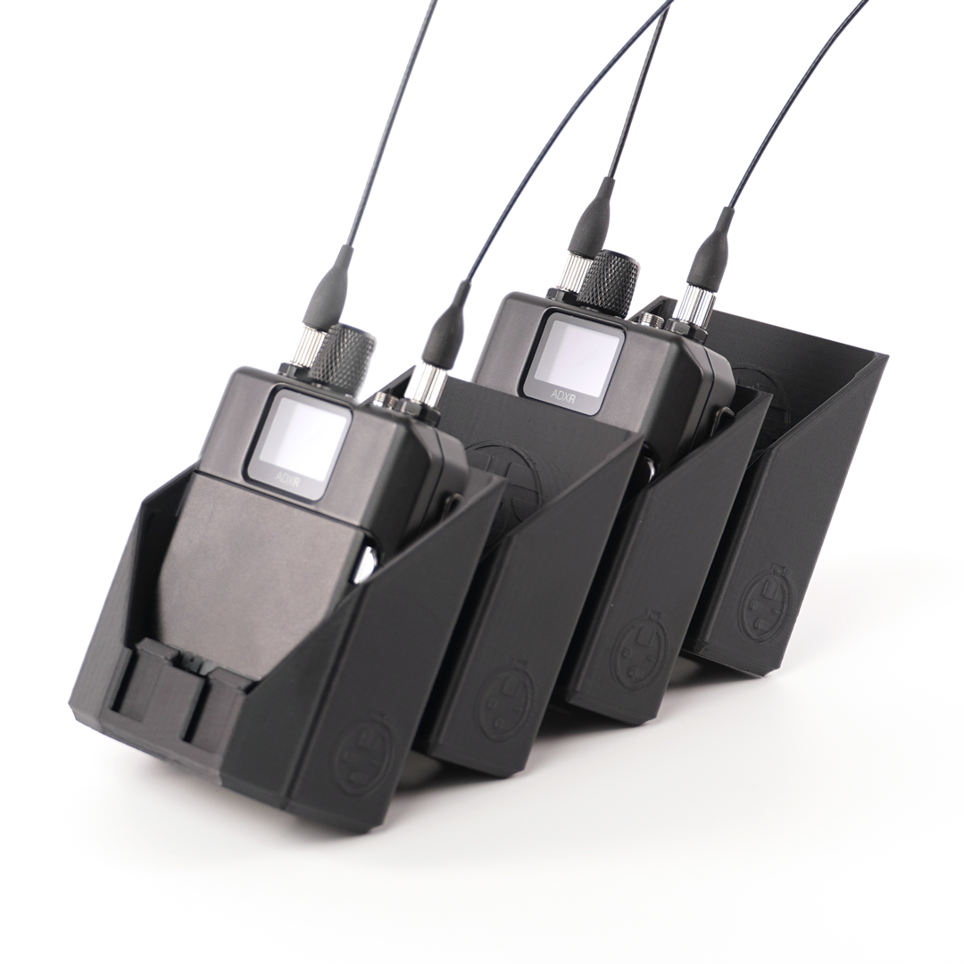 packHolder(4) with Shure ADXR wireless bodypack transmitters