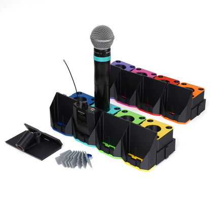 Corporate Master Kit with color coded caps — 8 packHolders and 8 miQbs