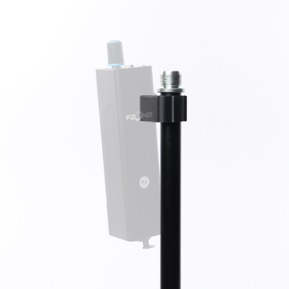 soloClip P4(4) — Mic stand mounting clip for FZone P4 wired headphone amp - P4 shown transparent
