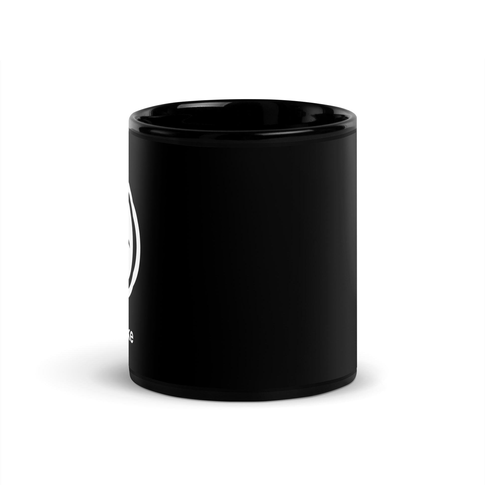 StageStrike Mug — black glossy 11oz, front view