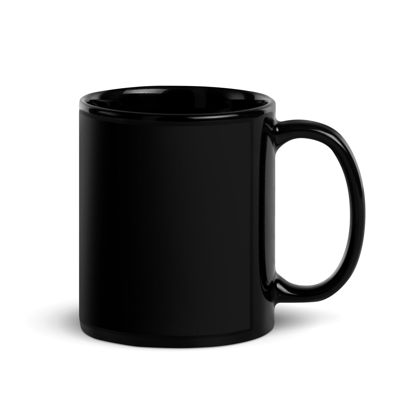 StageStrike Mug — black glossy 11oz, handle on right