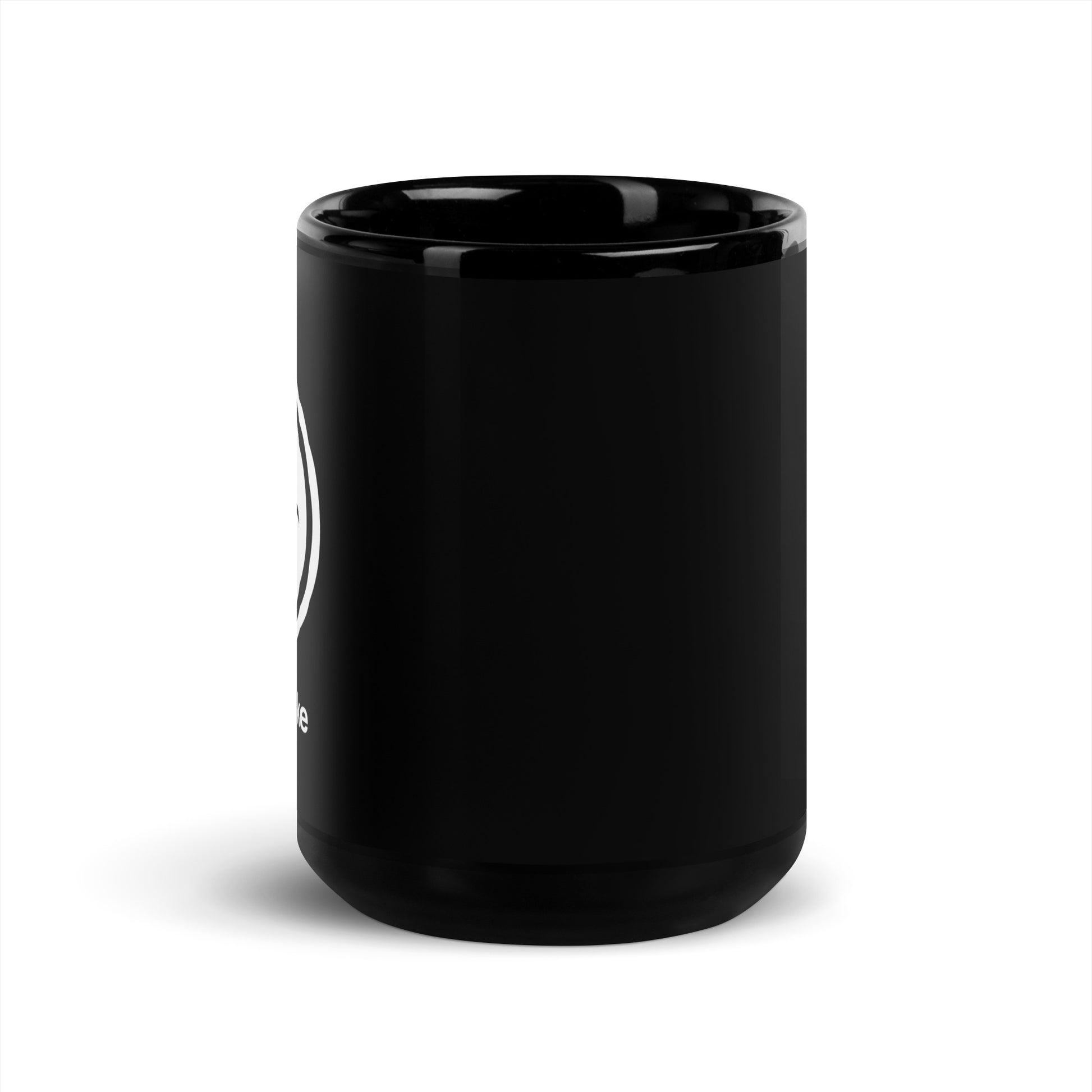 StageStrike Mug — black glossy 15oz, front view