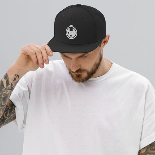 StageStrike Logo Hat — black snapback, logo detail