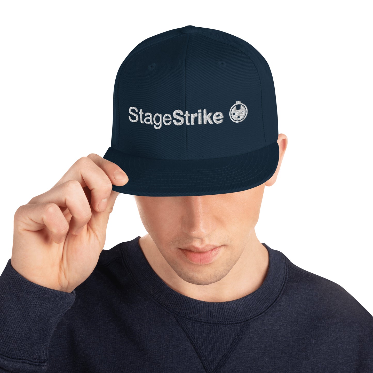 StageStrike Hat — dark navy snapback, alternate view