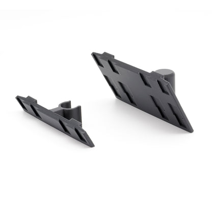 packTotem doubleClip — dual packHolder mounting clip, front view