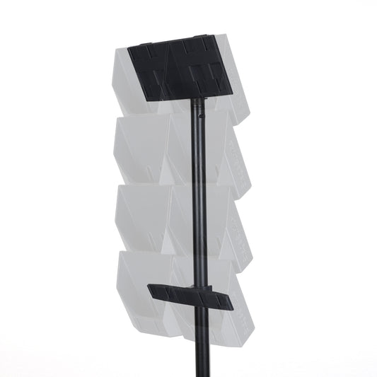 packTotem doubleClip holding two wireless bodypacks — transparent background