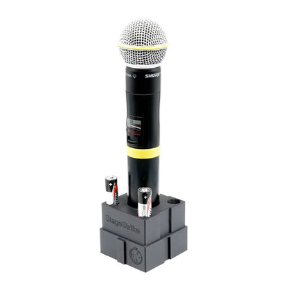 miQb wireless handheld mic organizer — loaded with a handheld microphone