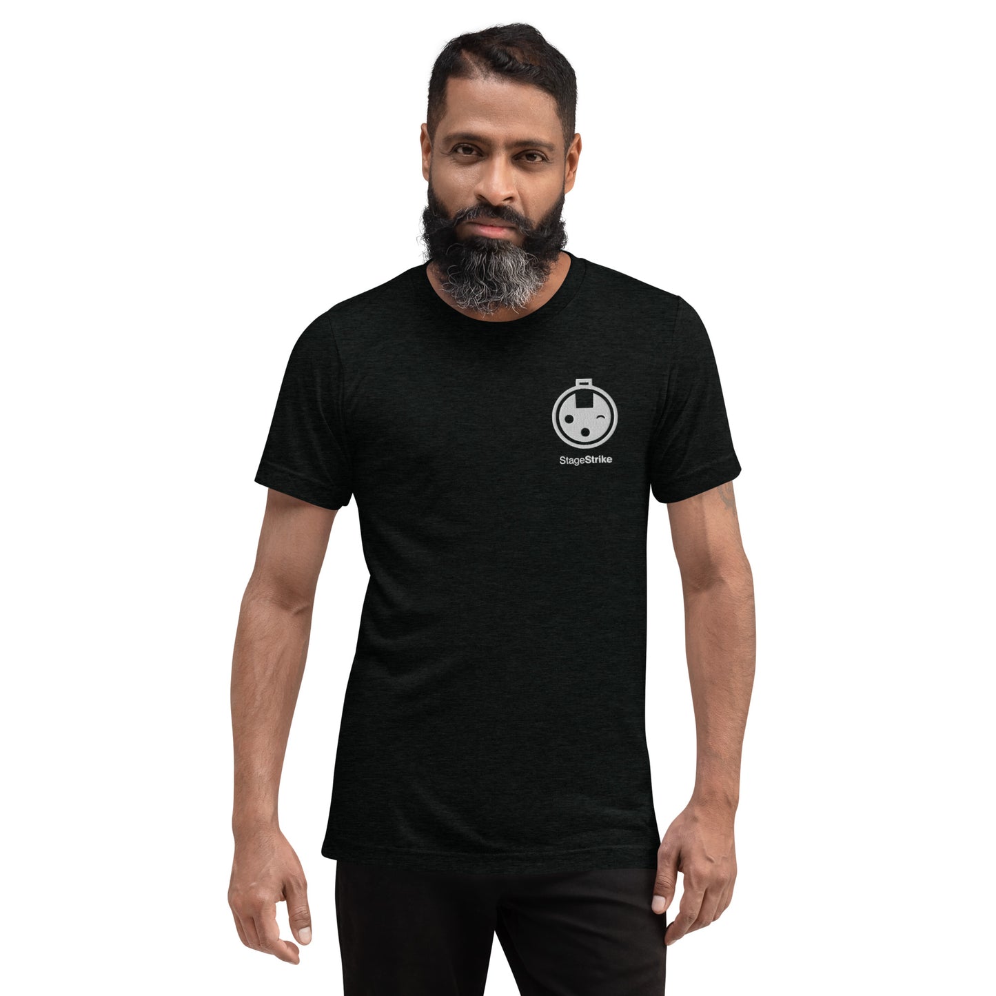 StageStrike T-Shirt — black triblend, alternate front view